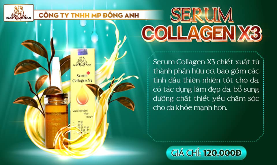 Serum Collagen X3 giúp căng bóng da Mỹ Phẩm Đông Anh