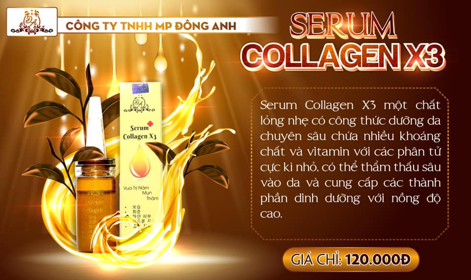 Serum Collagen X3 giúp căng bóng da Mỹ Phẩm Đông Anh