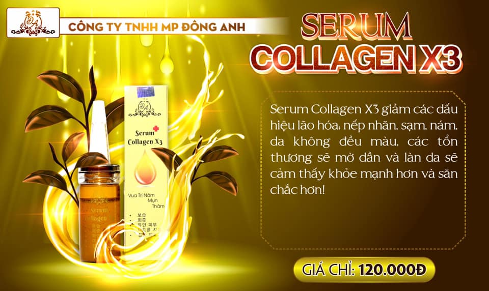 Serum căng bóng da Collagen X3 Mỹ Phẩm Đông Anh - SERUM