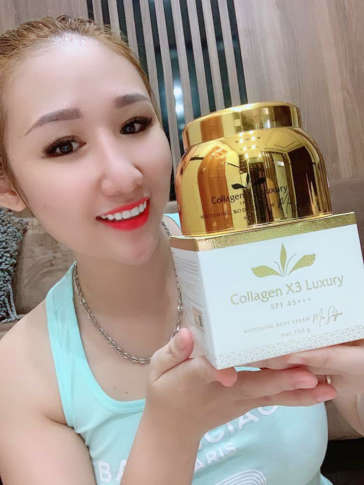Kem body Collagen X3 Luxury kích trắng da