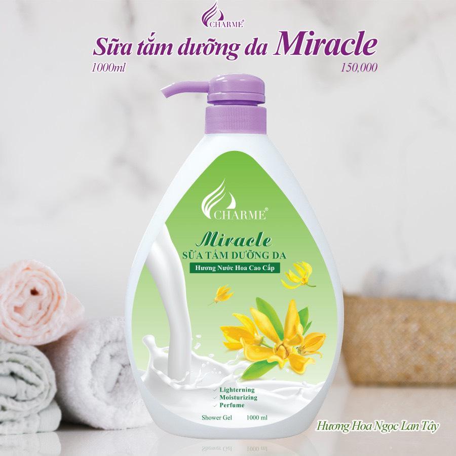 Sữa tắm nước hoa Charme Miracle 1000ml hương Ngọc Lan Tây