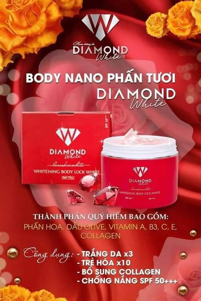 Kem body Nano phấn tươi Diamond White chính hãng
