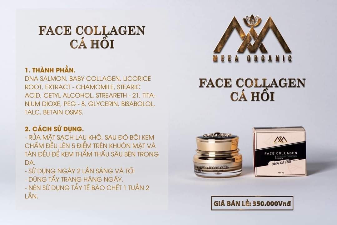 Kem face Collagen DNA Cá Hồi MeeA Organic chính hãng