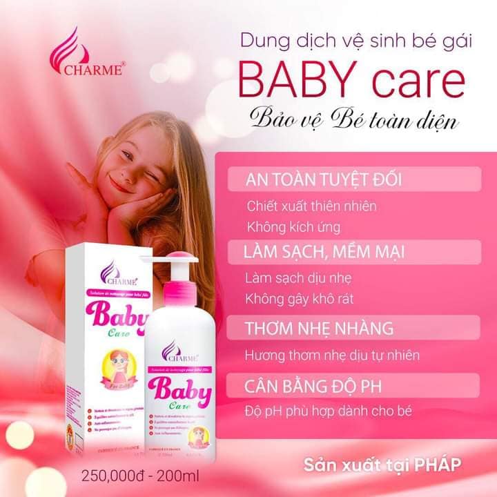 Dung dịch vệ sinh bé gái Baby Care charme chính hãng - 3760035680253