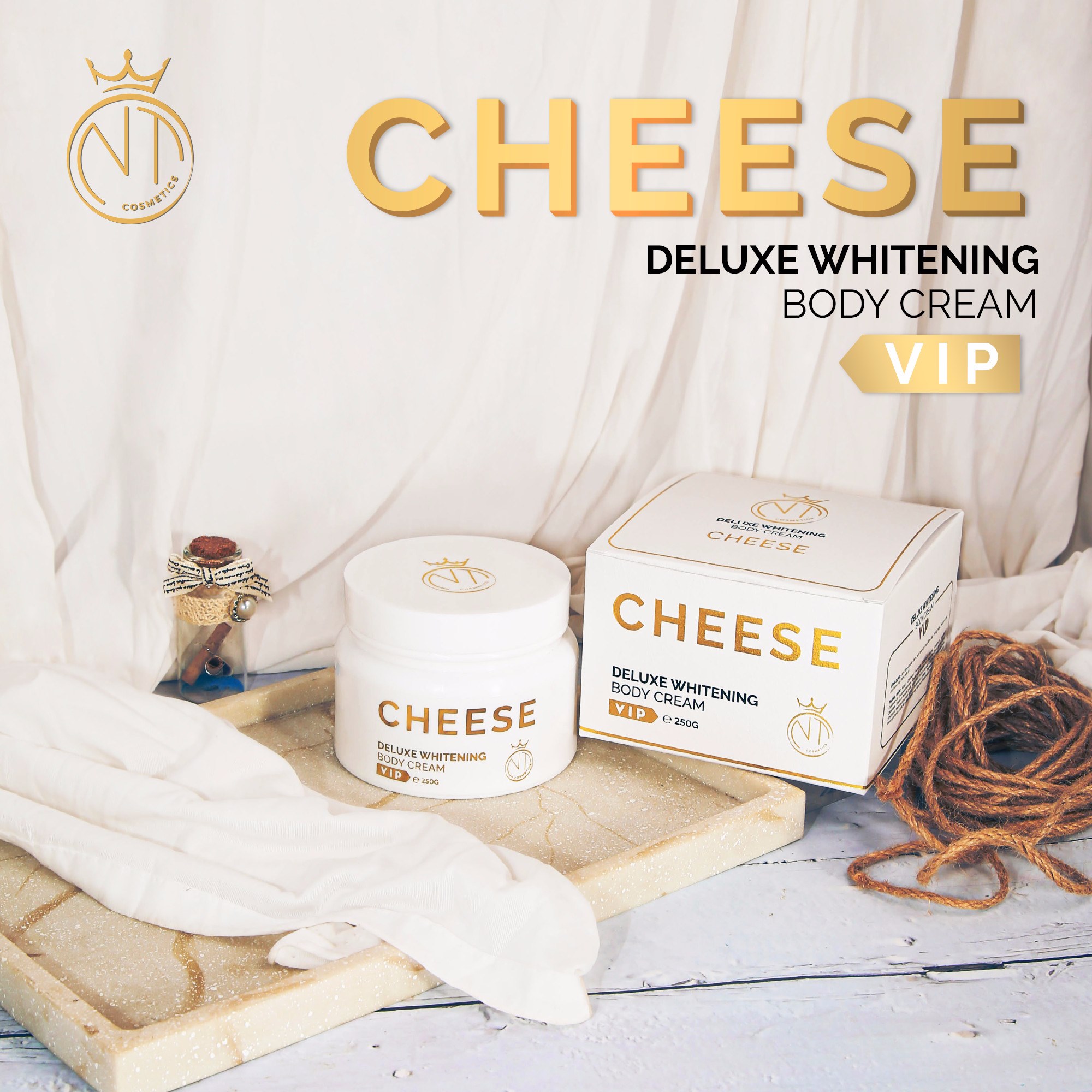 Kem body Cheese phô mai Deluxe Whitening Ngọc Tú Cosmetics chính hãng - 8936206760016