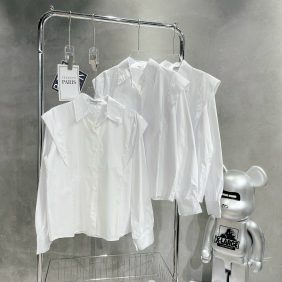 Sơ mi nữ màu trắng vải lụa - SG417