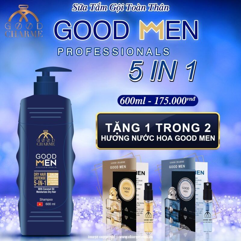 Sữa Tắm Gội Toàn Thân Cho Nam Good Men 600ml (Blue) - 8936194691262