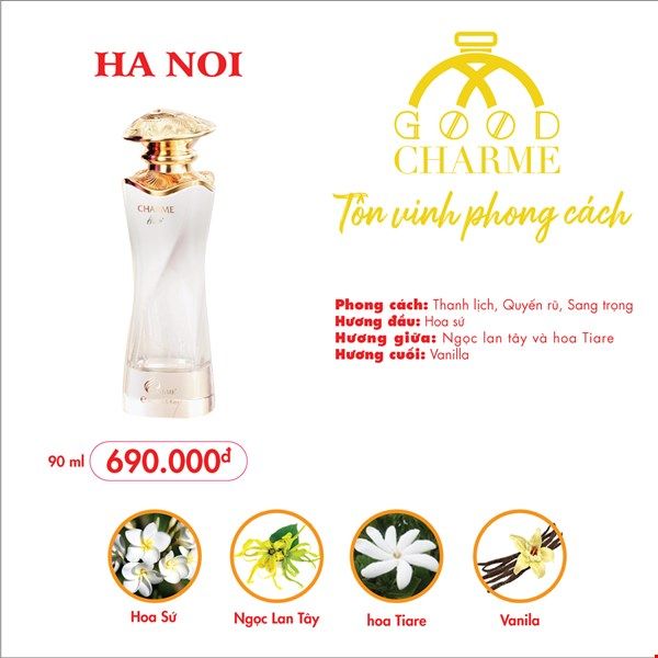 Nước hoa nữ Charme Ha Noi Good Charme chính hãng - 8936194691729