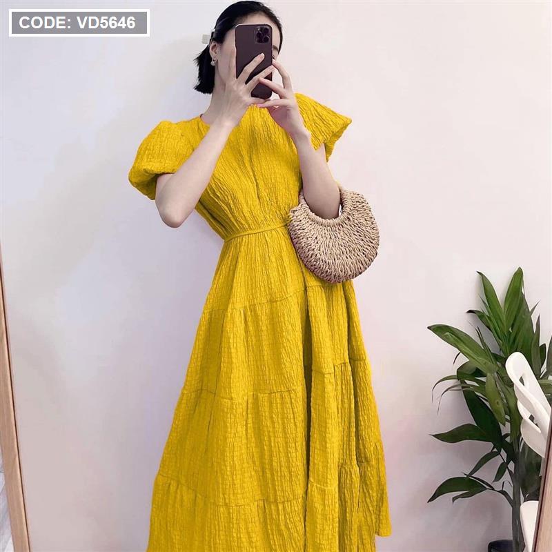 Giảm giá Váy đầm babydoll dáng ngắn tay phồng thắt nơ, thiết kế hở lưng  chất vải xốp phong cách Hàn Quốc - Mua Thông Minh