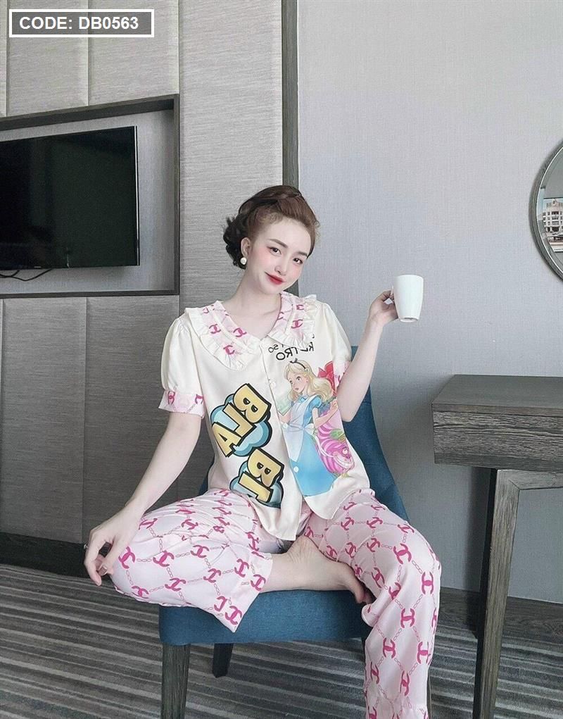 Đồ bộ nữ pijama tay ngắn quần dài - DB0563