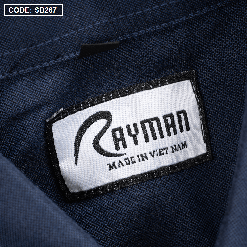 Áo sơ mi nam tay ngắn vải có túi Rayman vải kaki oxford - SB267