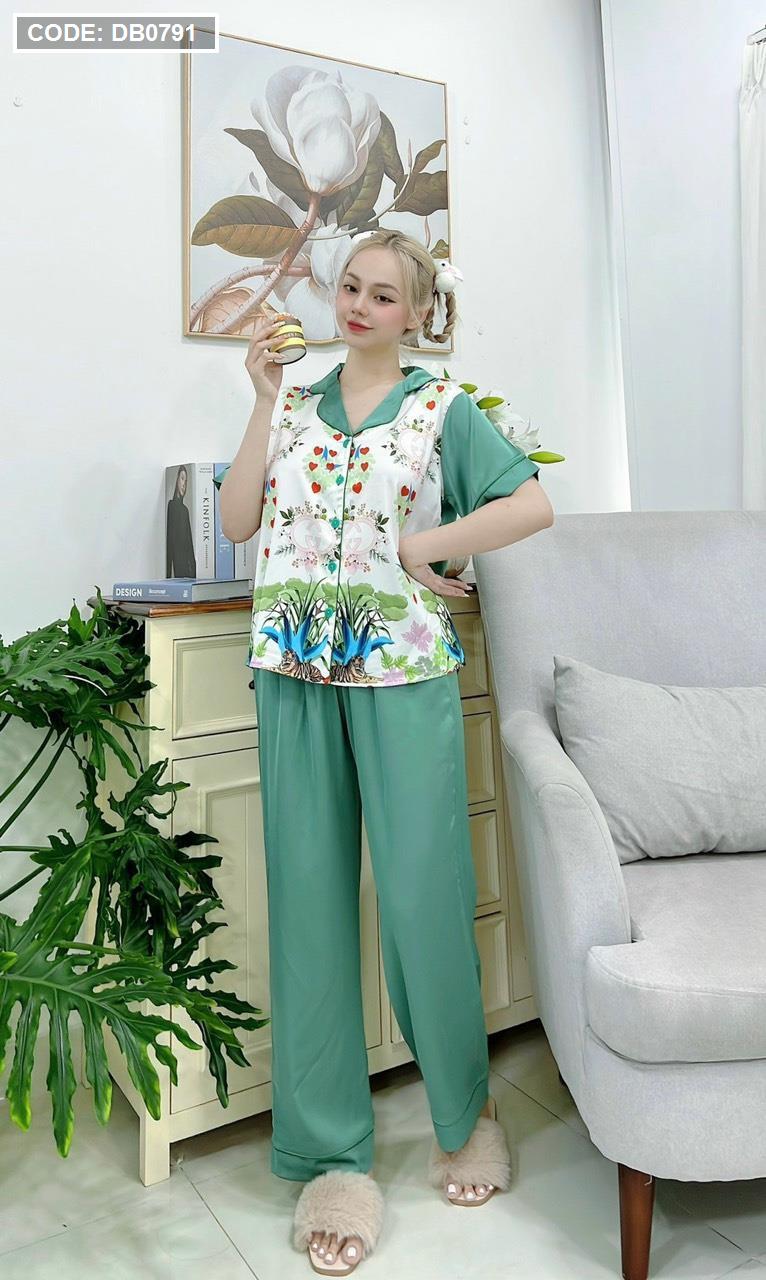 Đồ bộ nữ pijama tay ngắn quần dài - DB0791