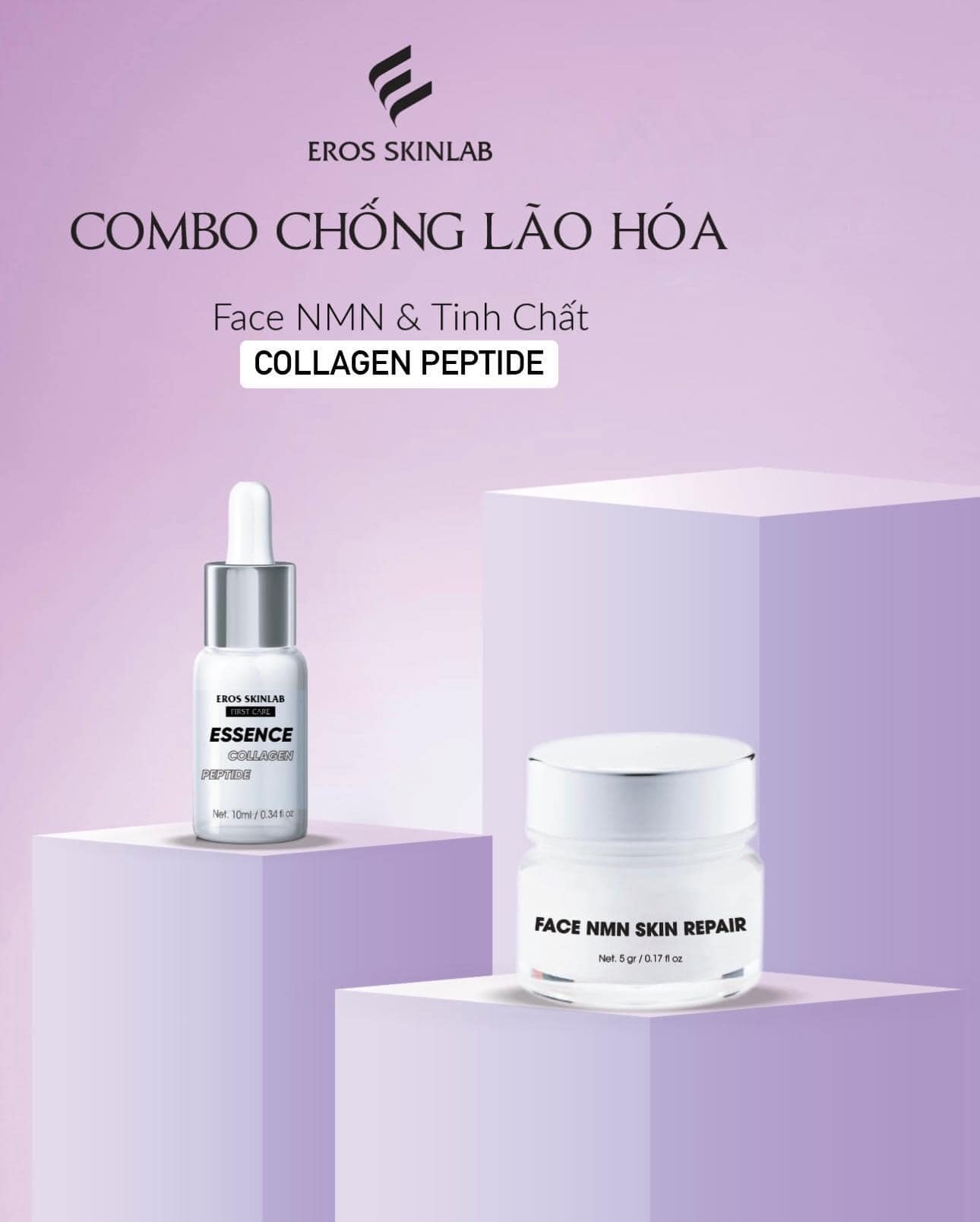 Combo Kem Face và Serum Tinh Chất Collagen Peptide Eros Skinlab - CBFACEEROS