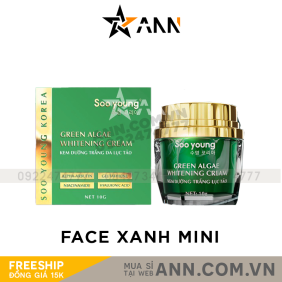 Kem Face Xanh Dưỡng Trắng Da Soo Young Mini Green Algae Whitening Cream - FACEXANHMINI
