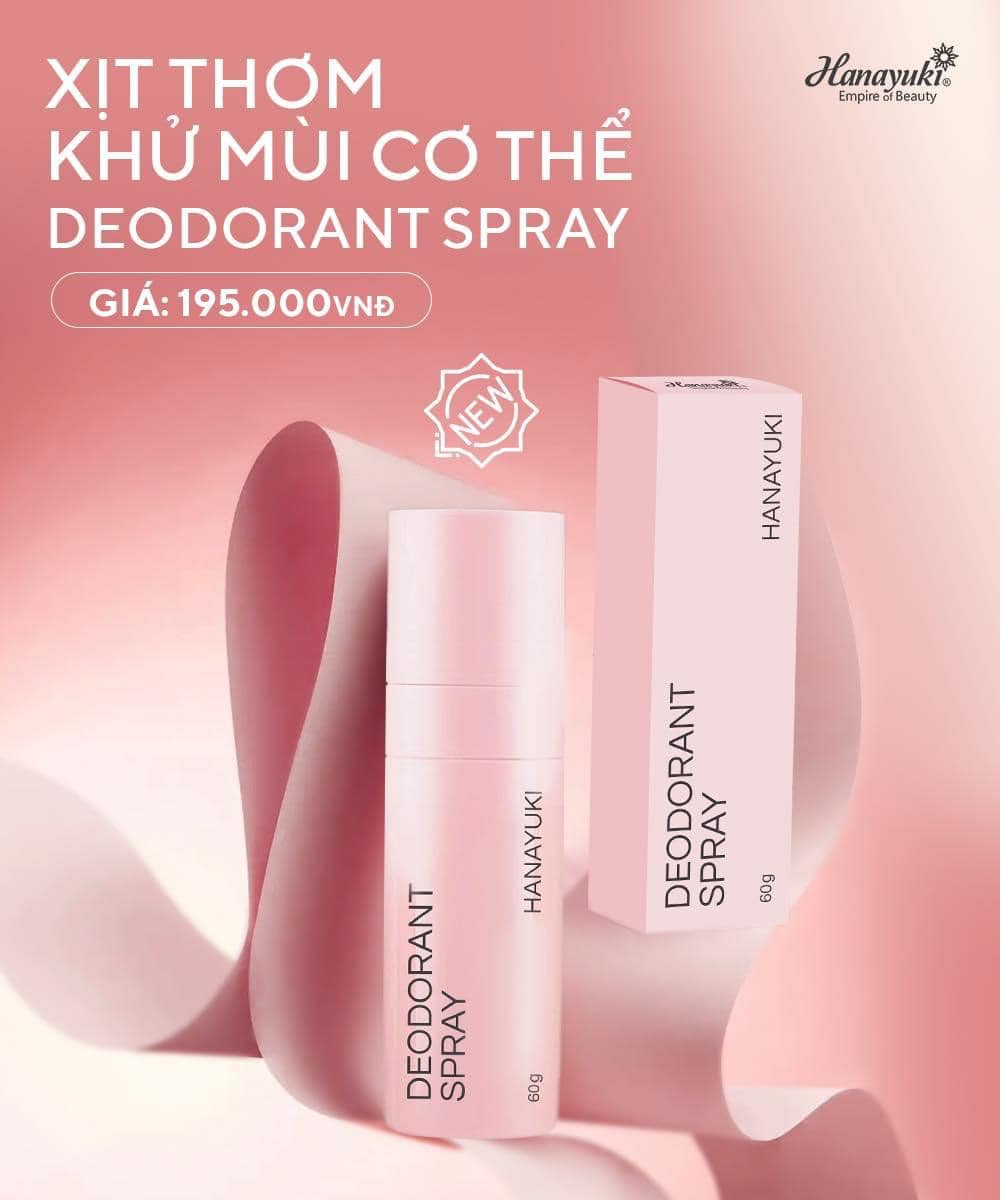 Xịt Khử Mùi Cơ Thể Hanayuki Deodorant Spray - XITKHUMUIHANA