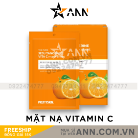 Mặt Nạ Vitamin C Prettyskin Jeju Tangerine Hộp 10 miếng - 8809733214867