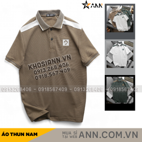 Áo Thun Nam Cổ Bẻ Thêu Nổi Logo Lục Giác (Có size 3x) - CS229