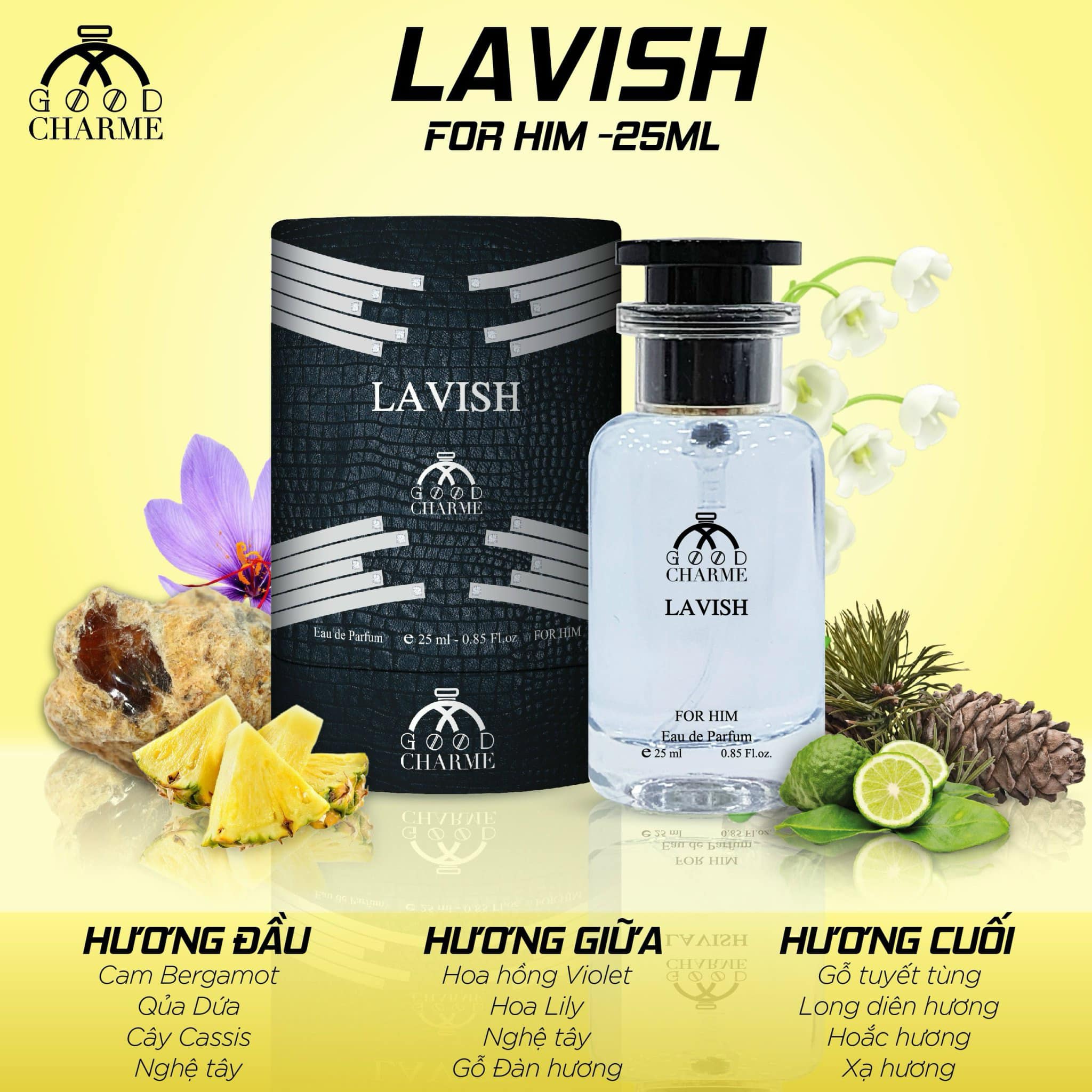 LaVish Mang phong cách quý tộc, sang trọng với sự hòa quyện của long diên hương, hổ phách và xạ hương
