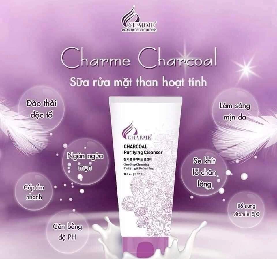 Sữa rửa mặt nước hoa Charme Chacoal có gì khác biệt