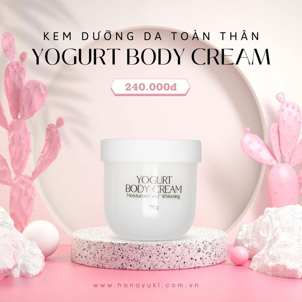 Kem Body Dưỡng Trắng Da Yogurt Body Cream Hanayuki