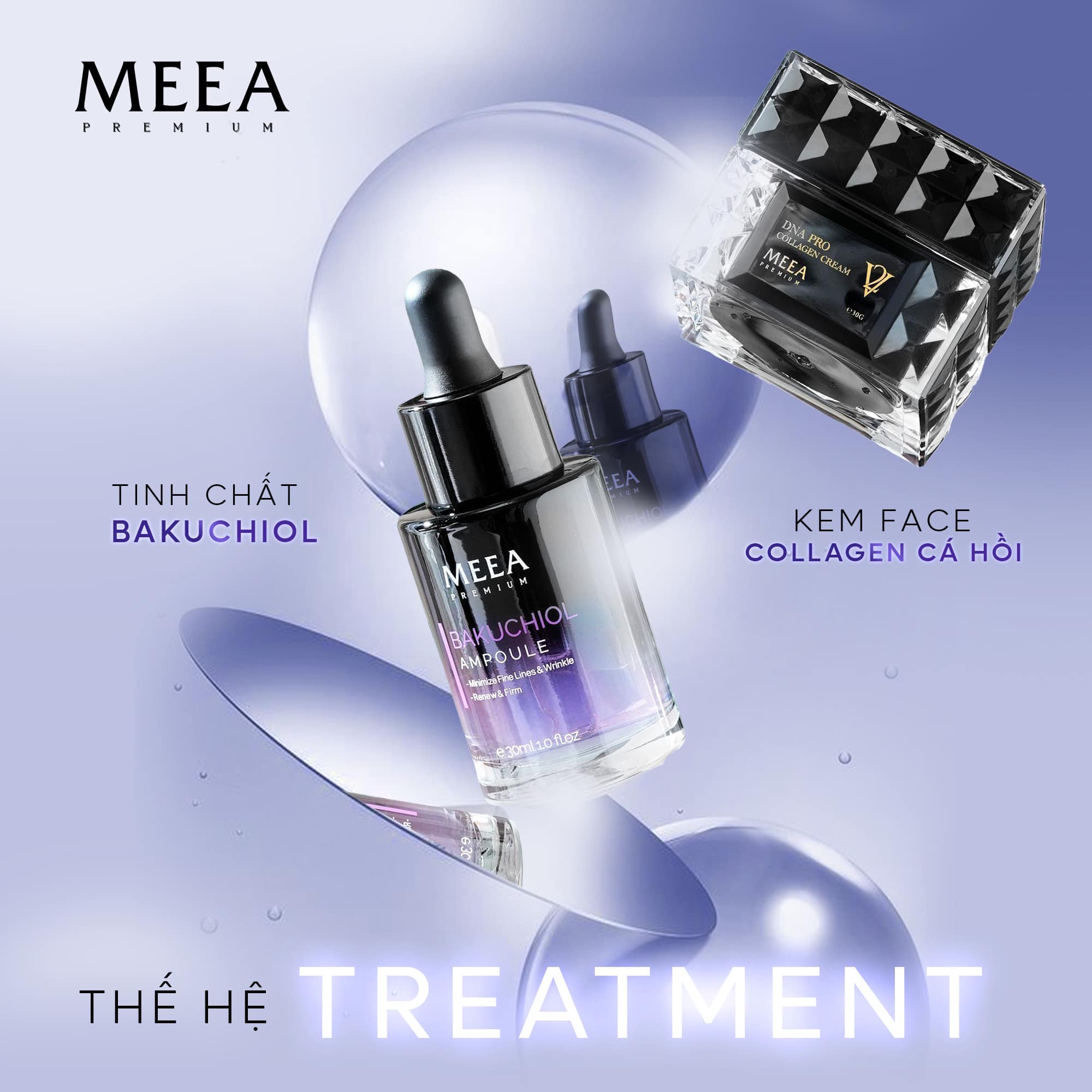 Thế hệ Treatment Bakuchiol Ampoule & Kem Face Collagen