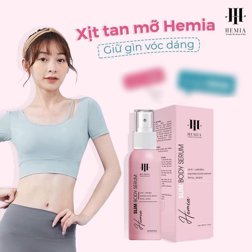 Chăm quấn eo  Kem Tan Mỡ Hemia Slim Body Spray độ dáng đón tết  đi các chị đẹp của em ơi