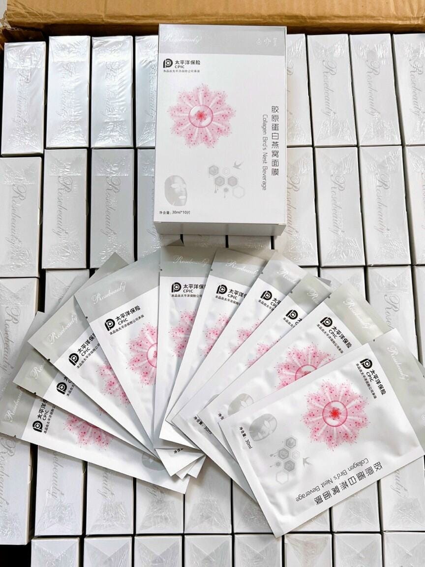 Hộp 10 miếng Nạ Yến Collagen Rose Beauty